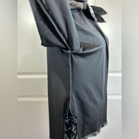 Black Velvet Jacket Blazer Silver Metallic Womens Evening Formal SZ 10P - Picture 14 of 14